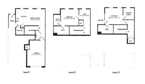Floor plan for 2 beds, 2 baths, 1817 sqft